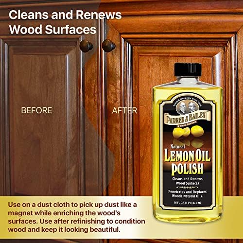 Parker Bailey Lemon Oil Polish - 16oz Natural Wood Cleaner