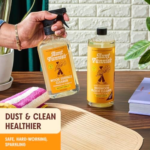 Aunt Fannies Wood Spray Cleaner No-Wax 169 Ounces Lemon Scent