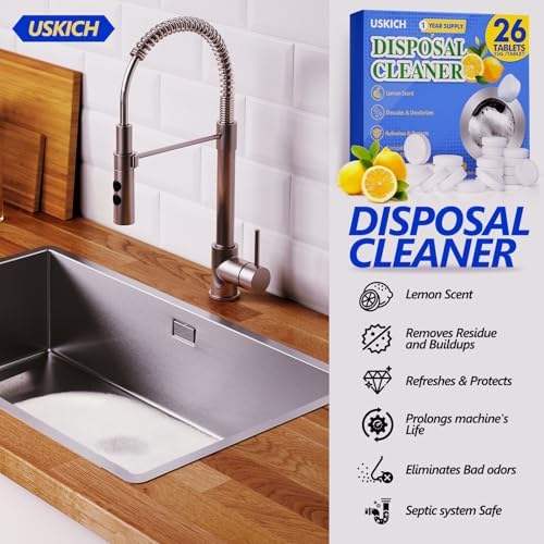 USKICH Garbage Disposal Cleaner Tablets 26Pack