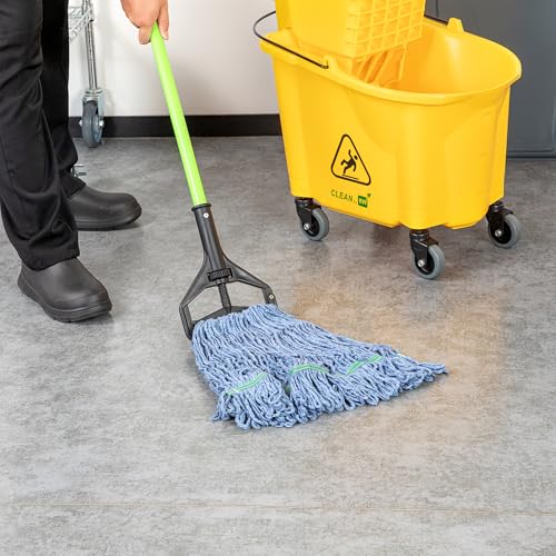 Restaurantware Mop Head Refill 16 Oz Cotton Blend Blue Looped End Machine Washable