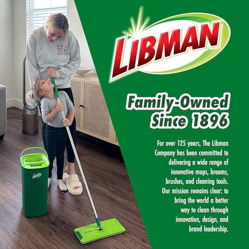 Libman Rinse n Wring Mop Bucket Set with 2 Microfiber Pads