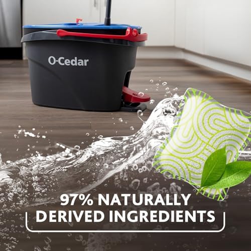 O-Cedar EasyWring RinseClean Spin Mop Bucket with Citrus Refills