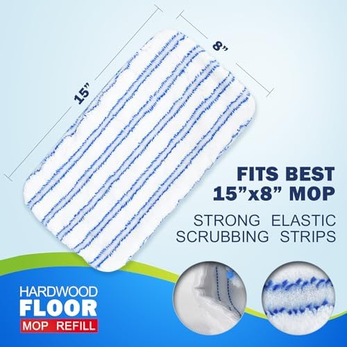Matthew Microfiber Mop Refills - 6Pcs Reusable for Large Surface