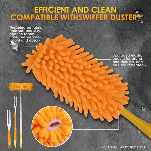 REDONES Reusable Duster Refills for Swiffer 4 Pack
