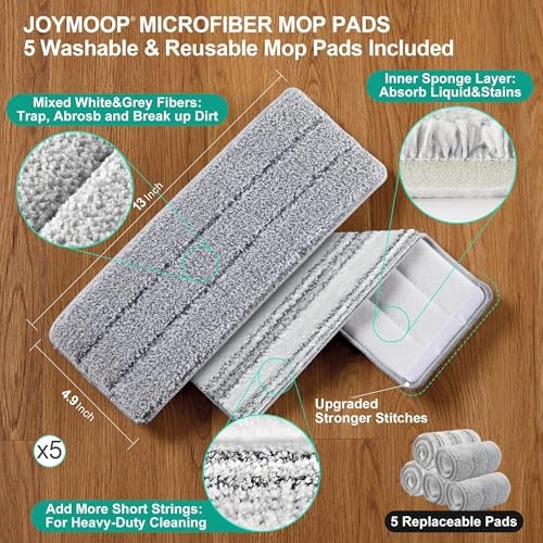 JOYMOOP Mop and Bucket Set with Wringer White