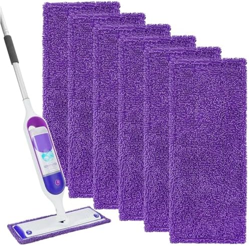 KEEPOW Reusable Power Mop Refill Pads - 6 Pack