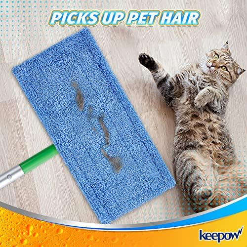 KEEPOW Microfiber Mop Pads 6 Pack Reusable Refills