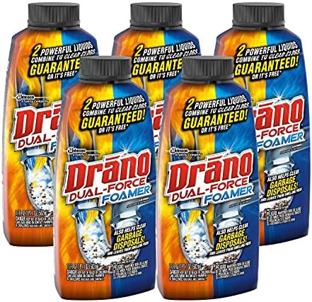 Drano Dual-Force Foamer Clog Remover 17 oz Pack of 5