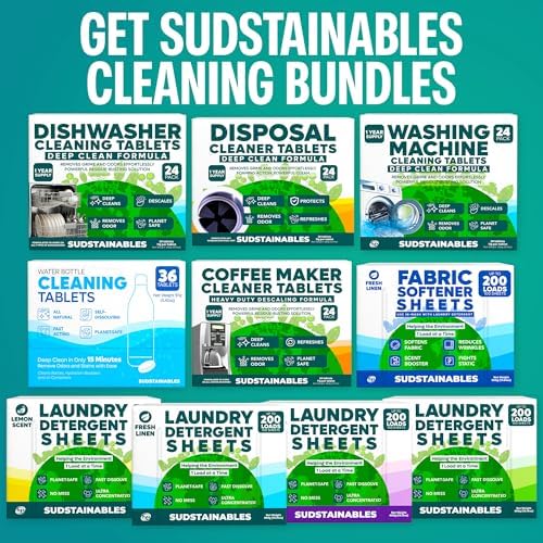 Sudstainables Garbage Disposal Cleaner Tablets 24-Pack - Fresh Odor-Free