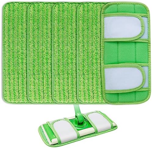 KEEPOW Reusable Mop Pads for Swiffer Sweeper - 5 Pack