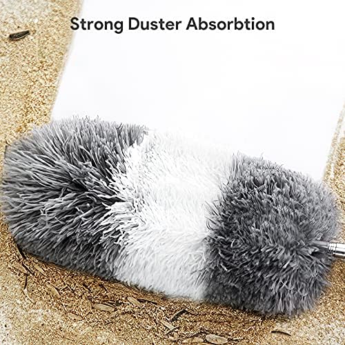 DELUX Microfiber Duster Set 7PCS with 100in Extension Pole